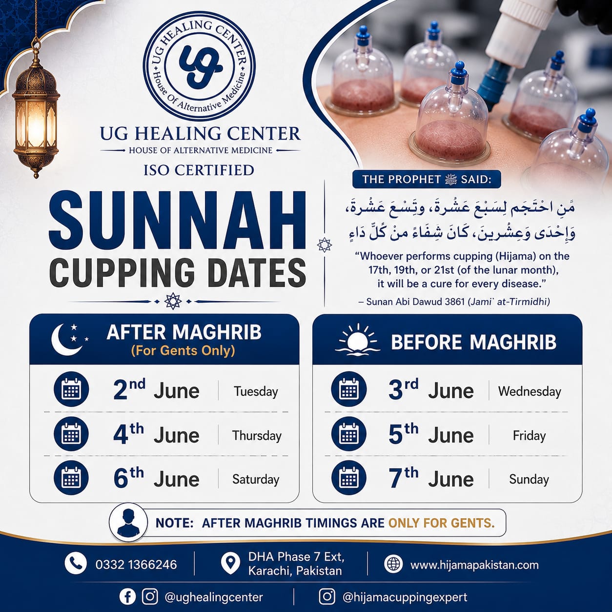 Sunnah Dates for Hijama 2026 Islamic Cupping Dates